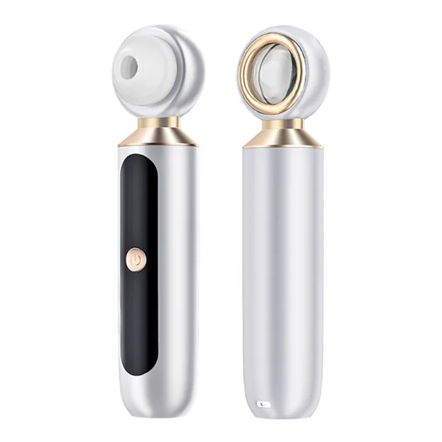 Portable Visual Blackhead Meter Household USB Electric Magnifying Glass Suction Pore Cleaner Blue Light Cleansing To Blackheads White - Shop at LoveMi