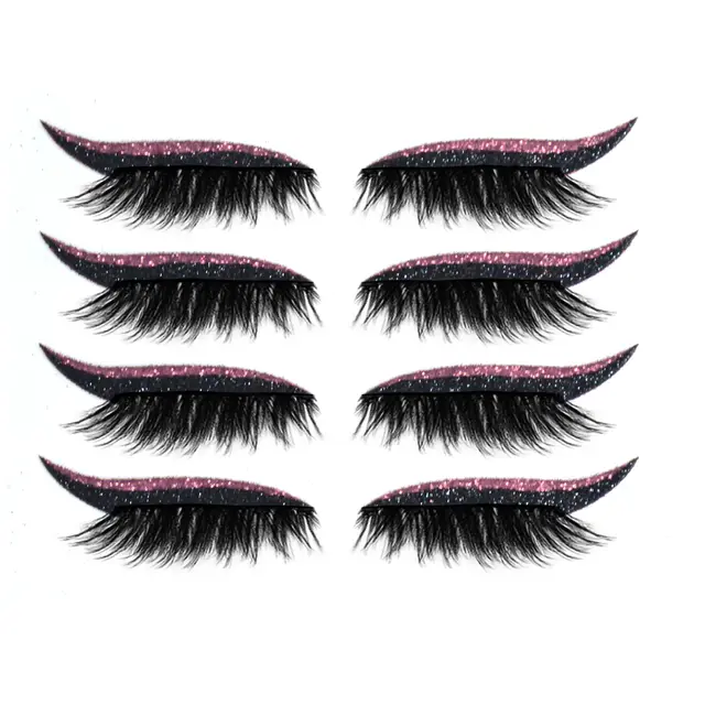 Glitter Eyeliner Stick Eye Makeup Stick Plus False Eyelash Stick Pink - Shop at LoveMi