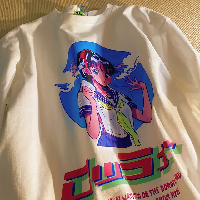 Japanese Anime Cartoon Student Short Sleeve White - Shop at LoveMi