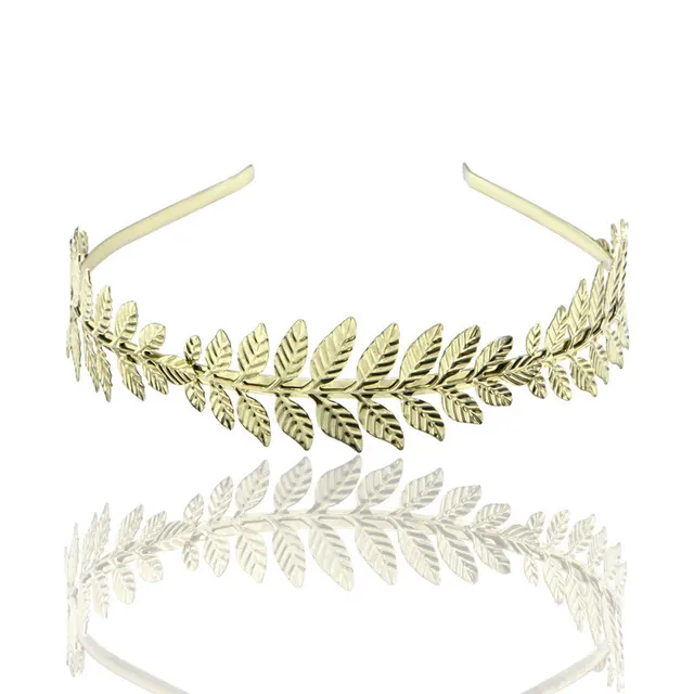 European And American Leaf Headband Hairband Baroque Bridal Jewelry Ancient Green - Shop at LoveMi