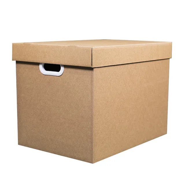 Cowhide File Box Organize Paper Storage Box Storage Box 35.5X29.9X19.5Cm - Shop at LoveMi