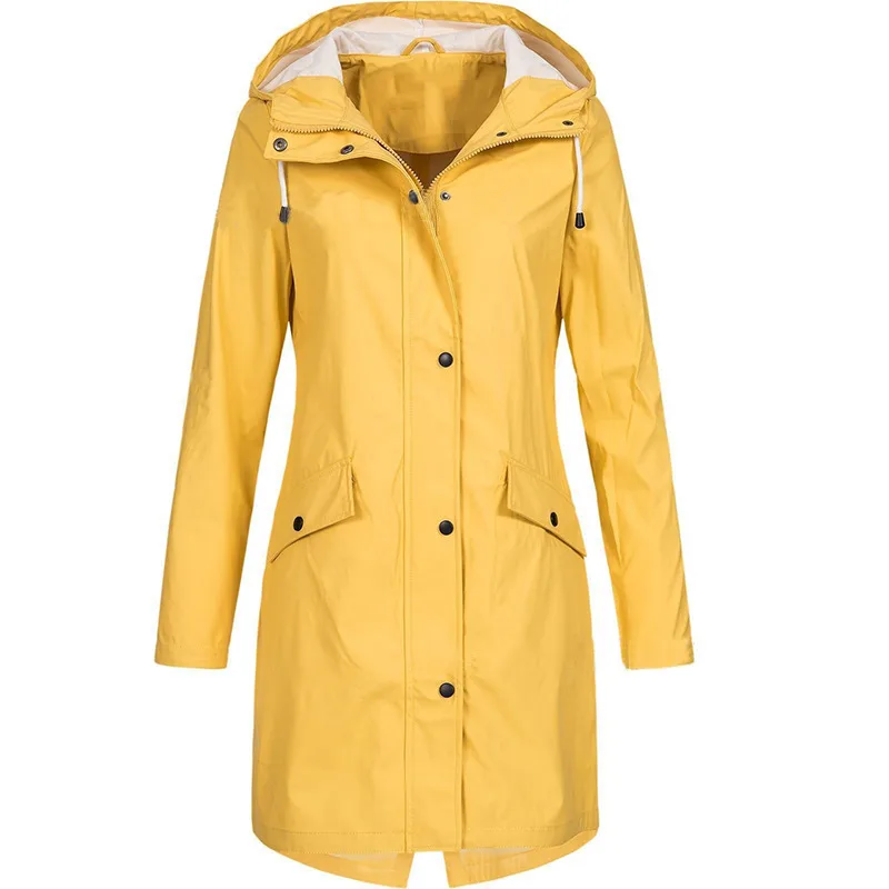 Women's Lightweight Waterproof Jacket - Yellow