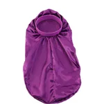 Popular Stretch Headband Satin Night Cap, Hair Care Long Barrel Cap, Perm Hat - Purple