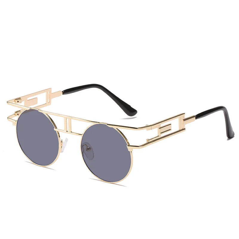 Fashion Retro Metal Round Frame Ink