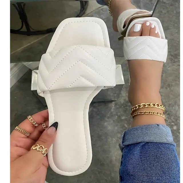 Womens Summer Sandals Flat Heel Fashion Fashion White - Shop at LoveMi