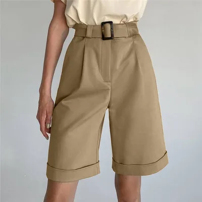 Casual A line Loose Chiffon Wide leg Pants Khaki - Shop at LoveMi
