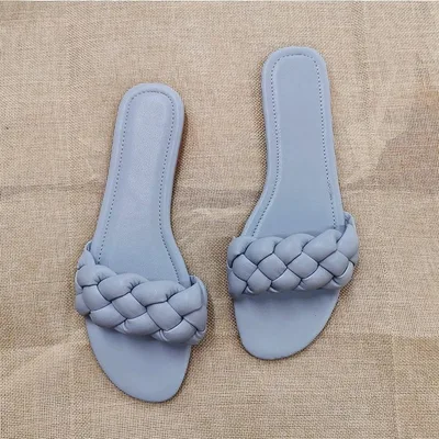 New Sponge Woven Sandals And Slippers Blue - Shop at LoveMi