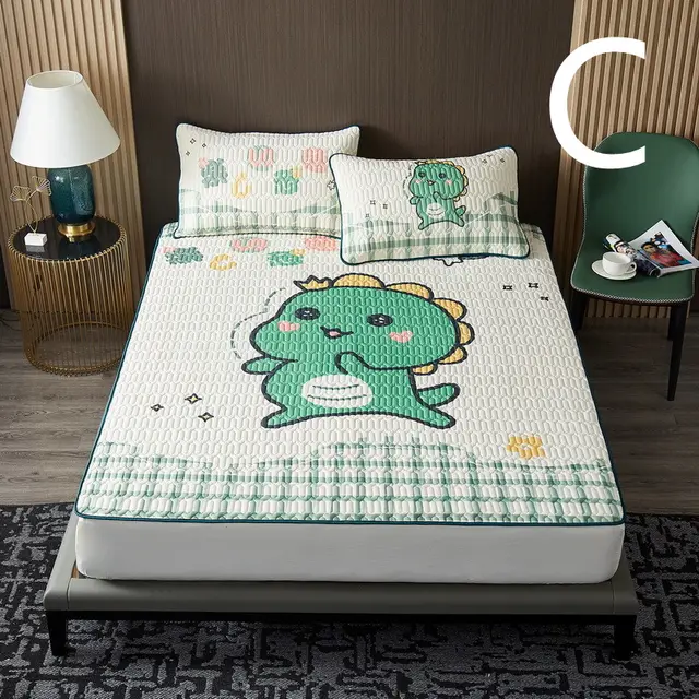 Ice Feeling Silk Latex Mat Three piece Set, Washable Machine Washable Air conditioning Soft Mat - Shop at LoveMi