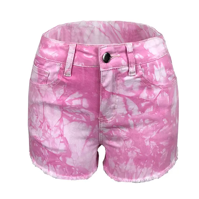 Explosive Style Elastic Ripped Hole Ladies Denim Shorts Color - Shop at LoveMi