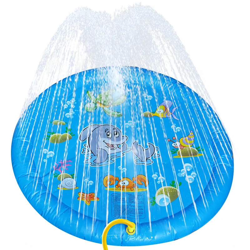 Pet Supplies 's New Pet Water Spray Mat, Dog Children Outdoor Play Water Spray Mat, Summer Supplies - Blue