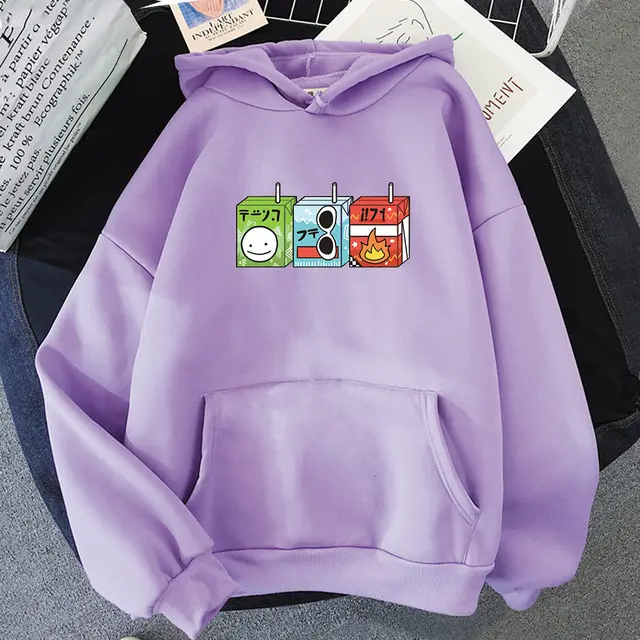 Dream Team Juice Boxes Print Hoodies Dream Smp Aesthetic Purple - Shop at LoveMi