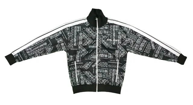 The New Basic All match Hip hop Hit Color Zipper Sports Jacket Black Full Print - Shop at LoveMi