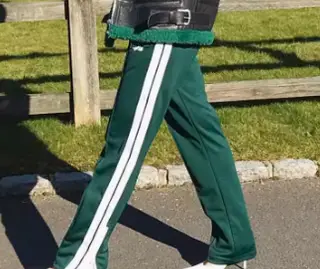 The New Basic All-match Hip-hop Hit Color Zipper Sports Jacket - Green Pants