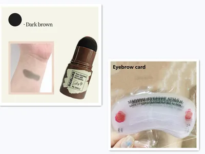 Brow Stamp Shaping Kit Eyebrow Stamp Waterproof Long Lasting Natural Shape Brow Stamp Contouring Stick Makeup Eyebrow Shadow Combination - Shop at LoveMi