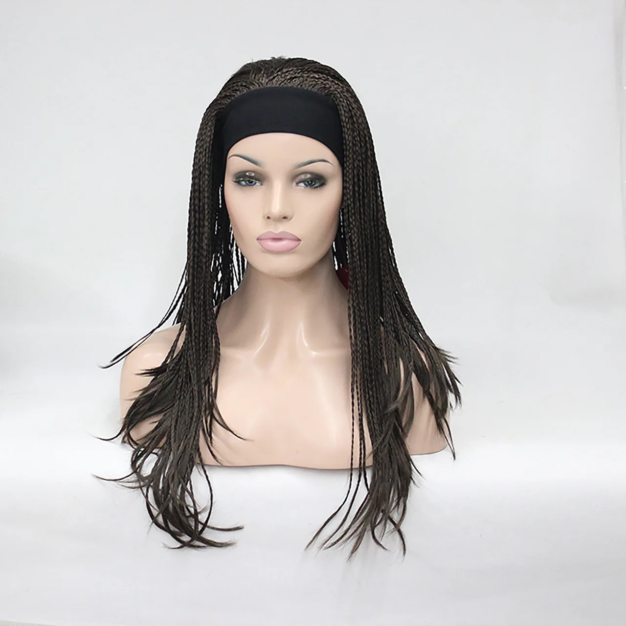Wig Female African Dirty Braid Gradient Hip Hop Net Red Europe And America - Light Brown B