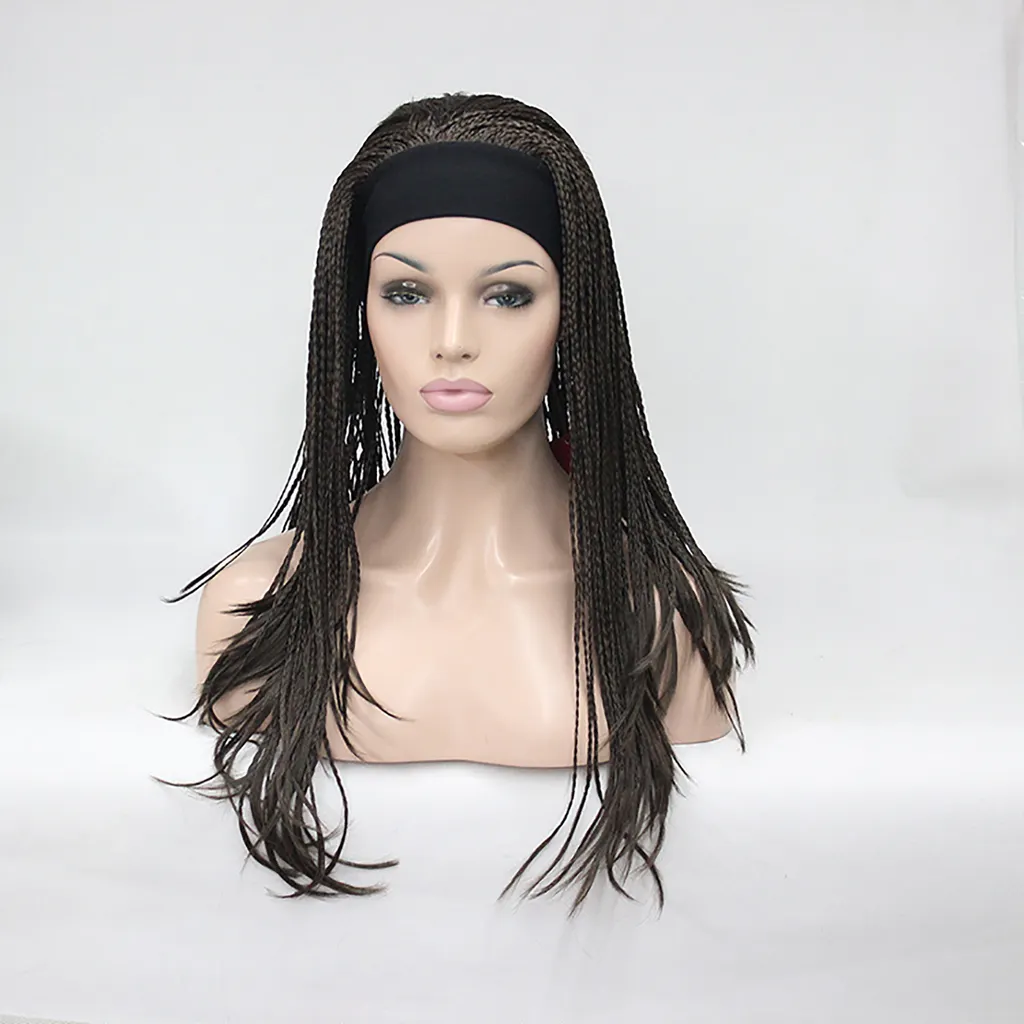 Wig Female African Dirty Braid Gradient Hip Hop Net Red Europe And America - Light Brown B