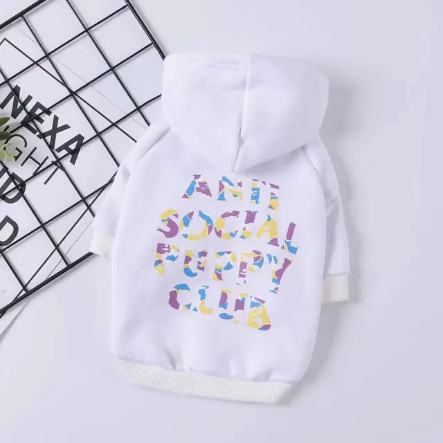 Small And Medium sized Dog Clothes Plus Fleece Sweater White - Shop at LoveMi