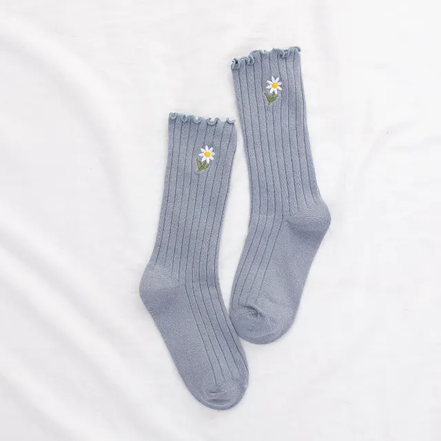 New Autumn And Winter Women's Socks, Japanese Solid Color Grey - Shop at LoveMi