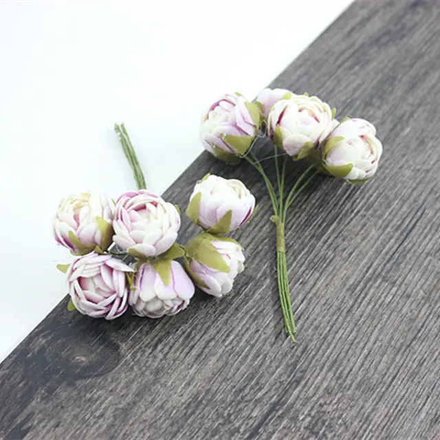 New Artificial Artificial Rose Buds Home Decoration Rose Bouquet Fake Flowers Purple - Shop at LoveMi
