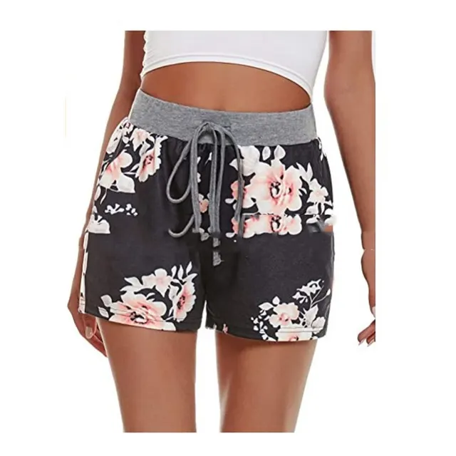 Women's Summer Comfortable Elastic Waist Shorts Fitness Casual Shorts With Pockets Black - Shop at LoveMi