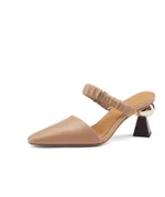 Summer Fold Lazy All-match Fashionable Pointed Slippers - White