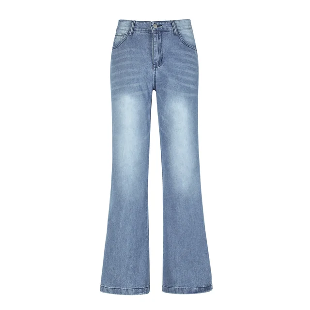 High Waist Loose Wide Leg Women's Jeans Mopping Jeans New One Dark Blue - Shop at LoveMi