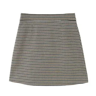 All-match Skirt, Small Plaid, High Waist, Thin A-line Skirt, Half-length Skirt, Hip Skirt