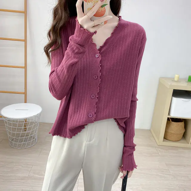 New Style Loose Lazy Style Long sleeved Sweater Top Red - Shop at LoveMi
