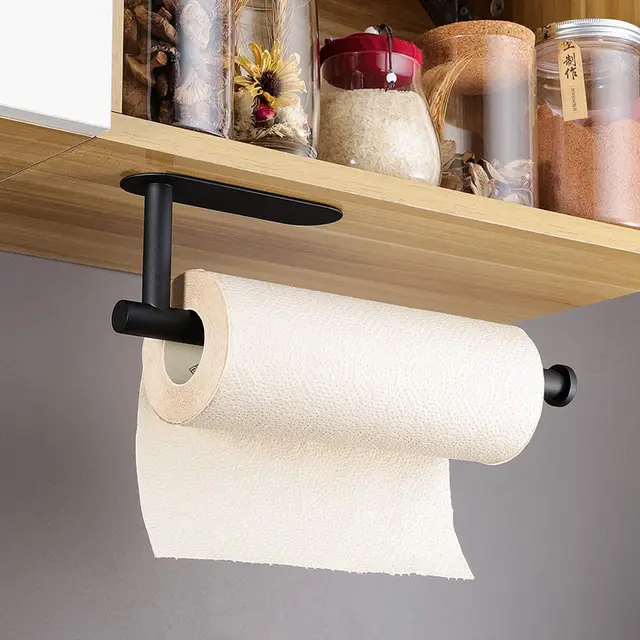 American Black 304 Stainless Steel Cabinet Paper Towel Rack - Shop at LoveMi