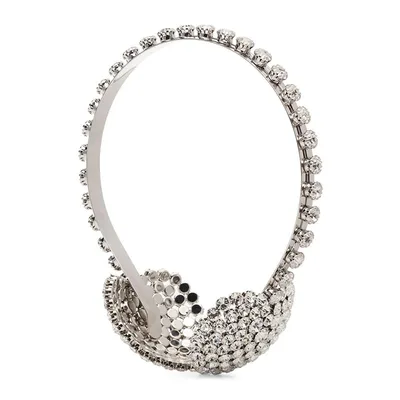Diamond Headband Super Flashing Luxury Metal Headband New Headphone Shape Hair Accessories Silver - Shop at LoveMi