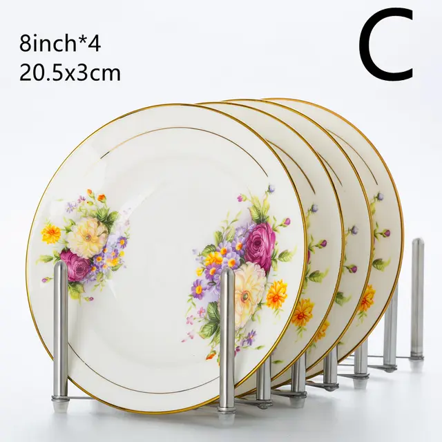 Jingdezhen Household Ceramic Square Deep Plate 8 Inch Nest Plate European Round Dish Plate - Shop at LoveMi