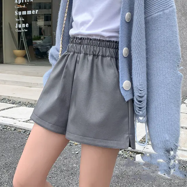 High waisted A line Thin WildWide legged, Large SizeOuter Boots PantsWomen Grey - Shop at LoveMi