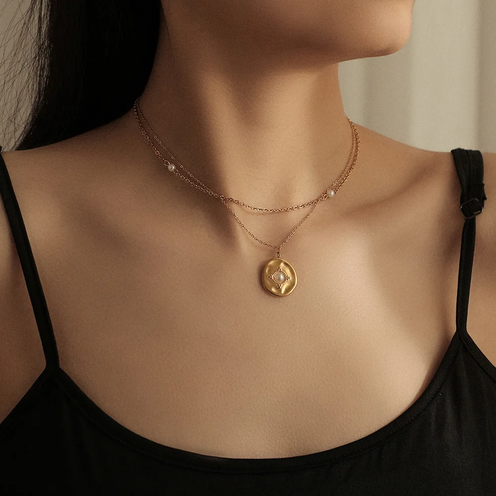 Vintage Coin Pearl Pendant Item Gold - Shop at LoveMi