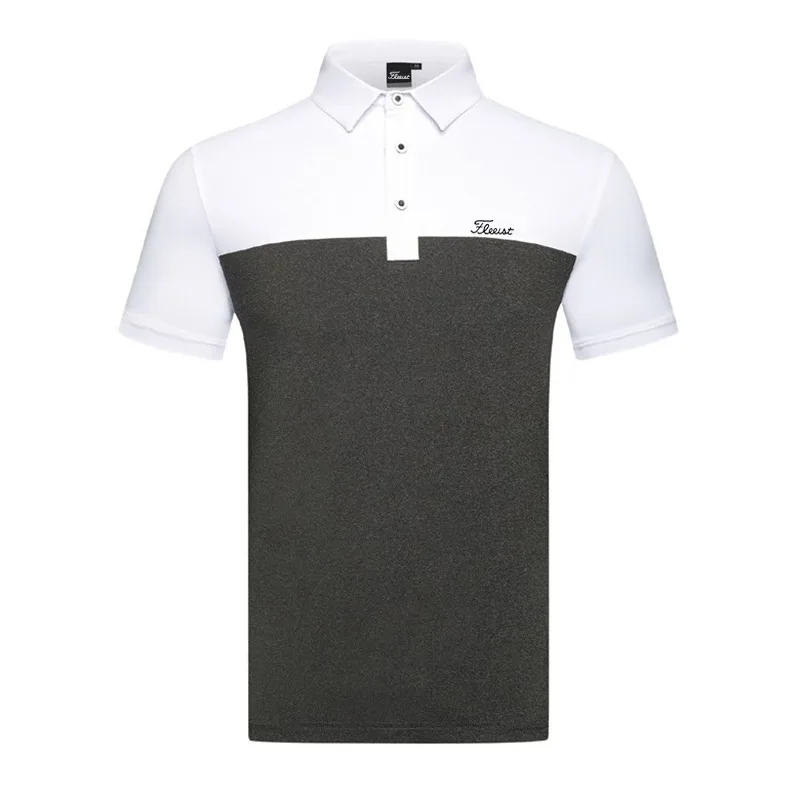 Golf Clothing Men's Short sleeved T shirt Solid Color Loose Wicking POLO Shirt Sportswear Grey - Shop at LoveMi