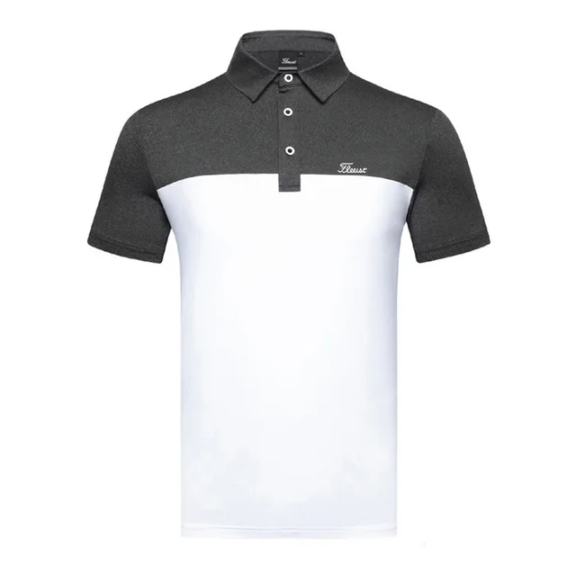 Golf Clothing Men's Short sleeved T shirt Solid Color Loose Wicking POLO Shirt Sportswear White - Shop at LoveMi