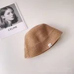 Women's Solid Color Fisherman's Woven Hat Basin Hat - Camel