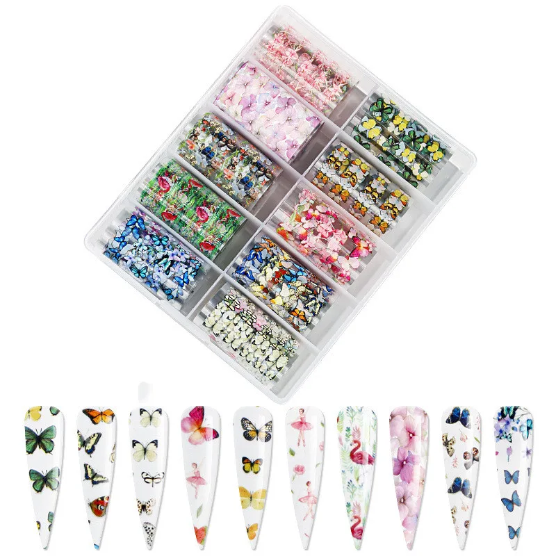Nail Butterfly Laser Star Transfer Paper - Joyful Butterfly