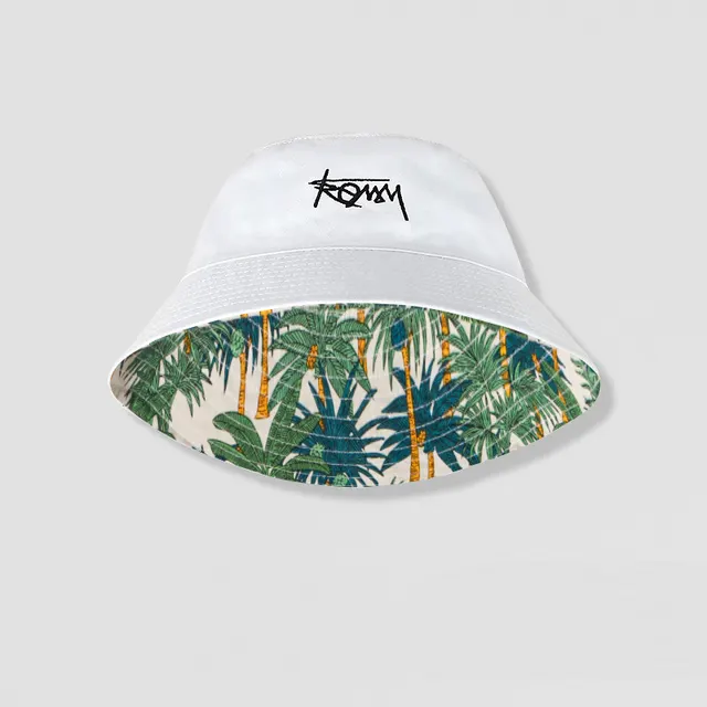 Hawaiian Fisherman Hat Men's Summer Big Eaves Double sided Wearing Japanese Tide Brand Hawaiian Coconut Treewhite - Shop at LoveMi