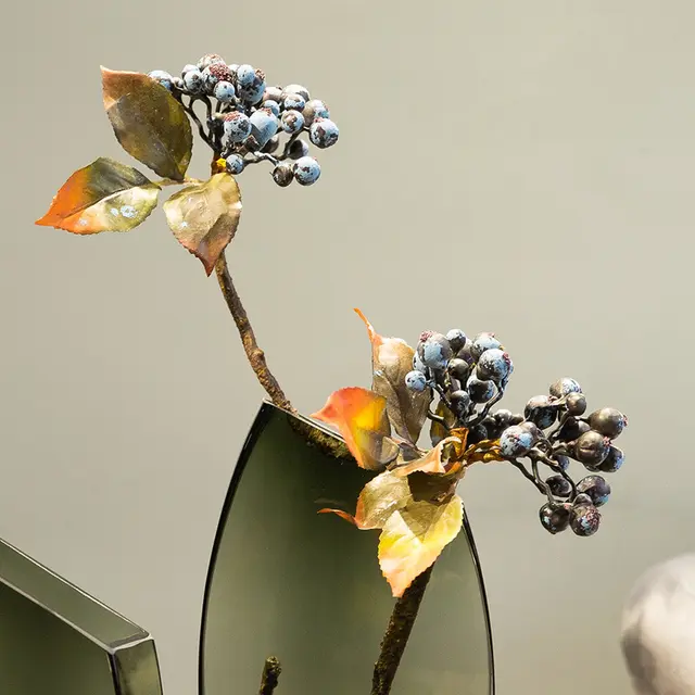 Creative Geometric Oblique Square Transparent Glass Vase Modeling Fruit - Shop at LoveMi