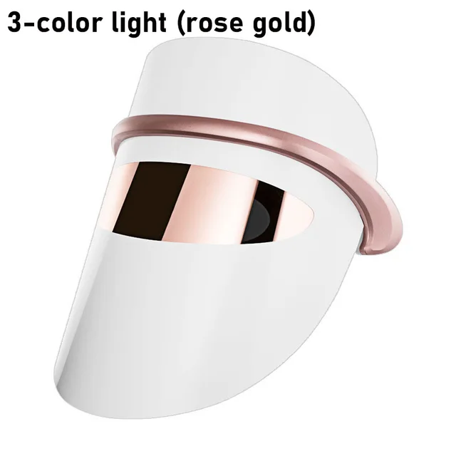 LED Seven color Beauty Mask Photon Skin Rejuvenation Instrument Rose Gold - Shop at LoveMi