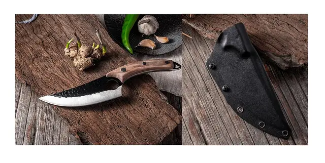 Small Scimitar Special For Slaughter Cutting Meat Deboning Wood With Sheath - Shop at LoveMi