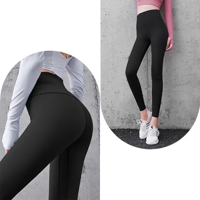 Yoga Clothes Women's Peach Hip Pants Workout Clothes Leggings Black - Shop at LoveMi