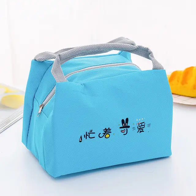 Cartoon New Portable Small Lunch Box Bag Outdoor Thick Winter Warmth Insulation Bag Cute Pet Lunch Bag Busy Cute - Shop at LoveMi