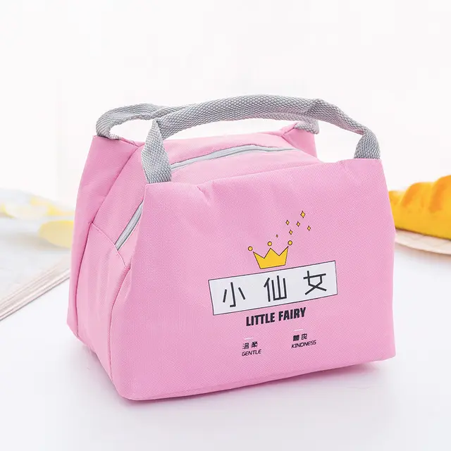 Cartoon New Portable Small Lunch Box Bag Outdoor Thick Winter Warmth Insulation Bag Cute Pet Lunch Bag Little Fairy - Shop at LoveMi