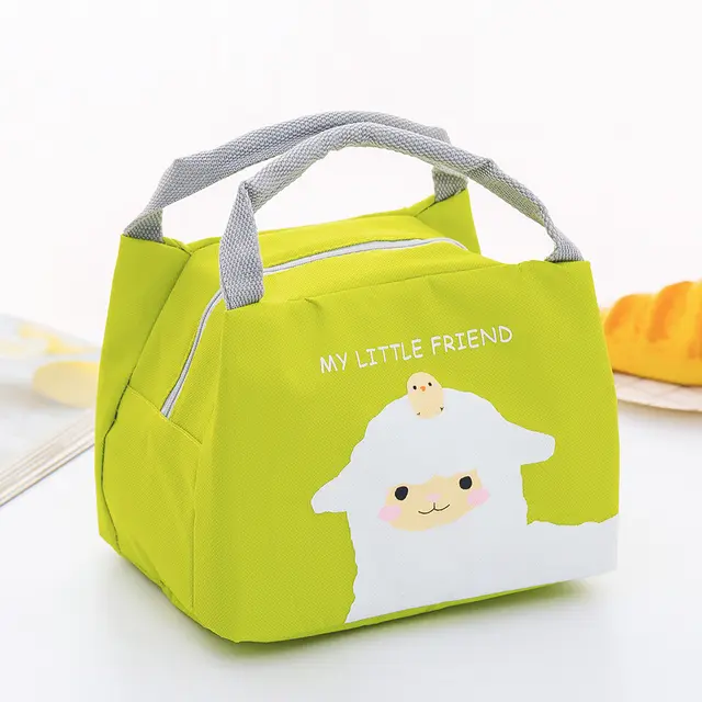 Cartoon New Portable Small Lunch Box Bag Outdoor Thick Winter Warmth Insulation Bag Cute Pet Lunch Bag Sheep - Shop at LoveMi