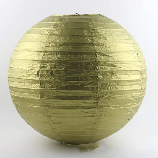 Paper Lantern Folded Round Lantern Ornament Gold - Shop at LoveMi