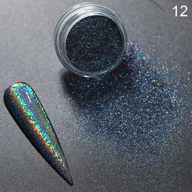 Aurora Magic Nail Powder Nail Glitter 12 Style - Shop at LoveMi