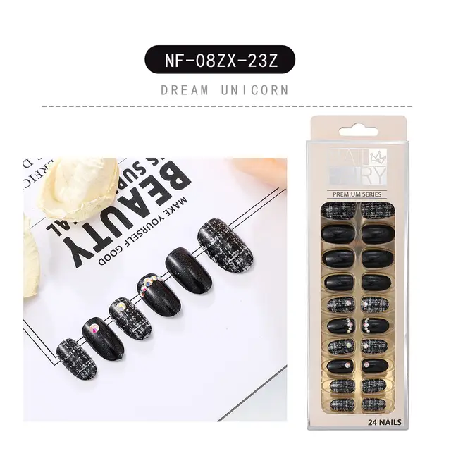 DIY Glitter Boxed Waterproof Fake Nail Patch Nf08Xz0213Z - Shop at LoveMi