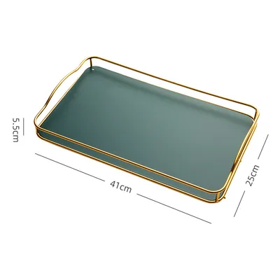 Household Rectangular Tea Tray Water Cup Storage Tray Green Tuba - Shop at LoveMi
