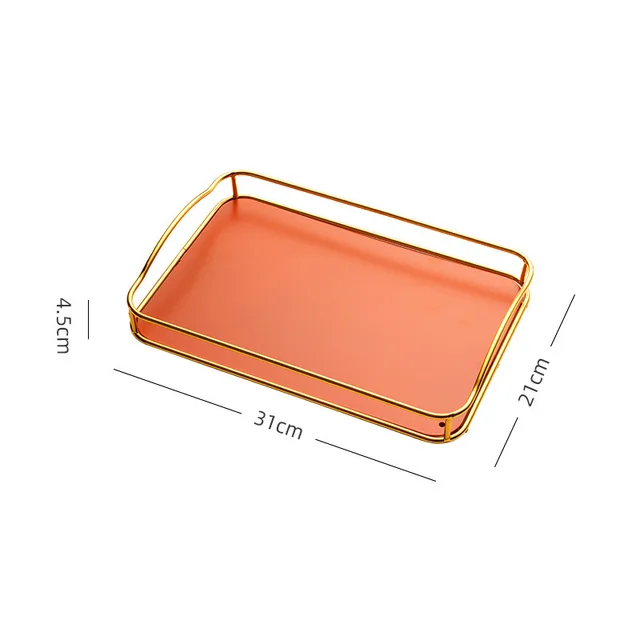 Household Rectangular Tea Tray Water Cup Storage Tray Orange - Shop at LoveMi